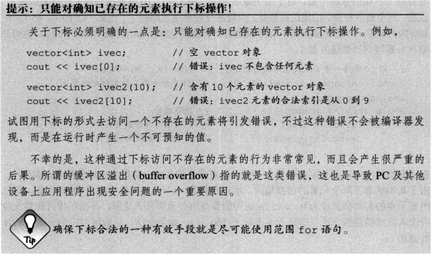 提示：只能对确知已存在的元素执行下标操作！