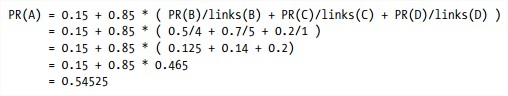 Calculating the PageRank of A Formular